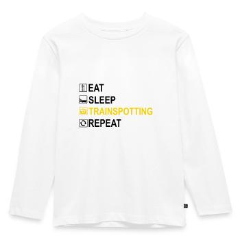 Trainspotter Train Trains Train Trainspotting Gift - Kids' Premium Longsleeve Shirt - white - Front - AI Model Kid Female (0cm)