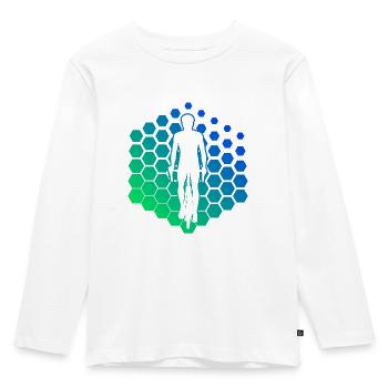 Radeln Mountainbike Radfahrer Radfahren - Kinder Premium Bio Langarmshirt - Weiß - Vorne - AI Model Kid Female (0cm)