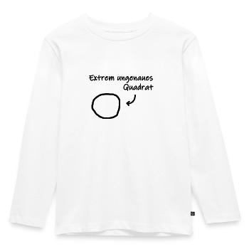 Extrem ungenaues Quadrat - Kinder Premium Bio Langarmshirt - Weiß - Vorne - AI Model Kid Female (0cm)