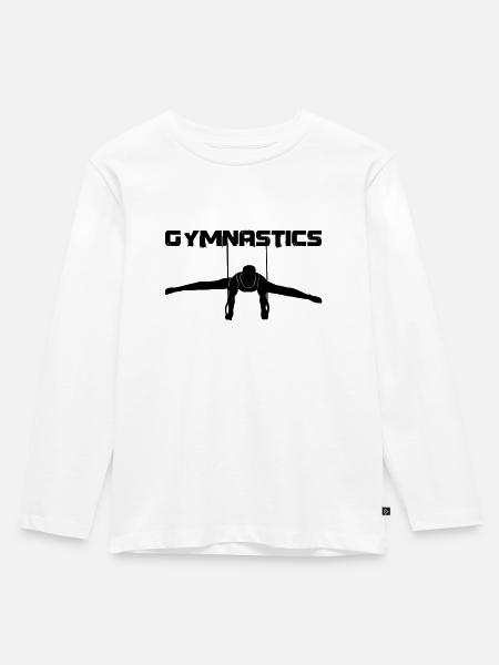Gymnastics, Turnen, Turner - Kinder Premium Bio Langarmshirt - Weiß