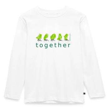 together Ant Together social teamwork - Kids' Premium Longsleeve Shirt - white - Front - AI Model Kid Female (0cm)