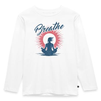 Yoga - The Well-Being of Meditation - Kids' Premium Longsleeve Shirt - white - Front - AI Model Kid Female (0cm)