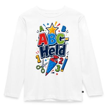 Schulanfang Schulkind - Kinder Premium Bio Langarmshirt - Weiß - Vorne - AI Model Kid Female (0cm)