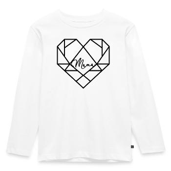 Mama Herz Mutter Muttertag Geschenk Weihnachten - Kinder Premium Bio Langarmshirt - Weiß - Vorne - AI Model Kid Female (0cm)