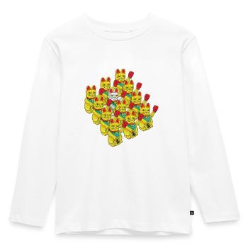 ARMEE DER BOXKATZEN - Kinder Premium Bio Langarmshirt - Weiß - Vorne - AI Model Kid Female (0cm)