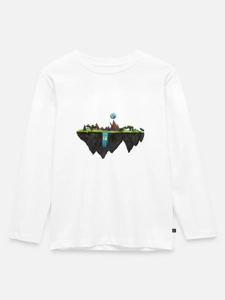 Fantasy world - Kinder Premium Bio Langarmshirt - Weiß