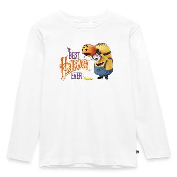 Minions Dave Best Halloween Ever - Kids' Premium Longsleeve Shirt - white - Front - AI Model Kid Female (0cm)
