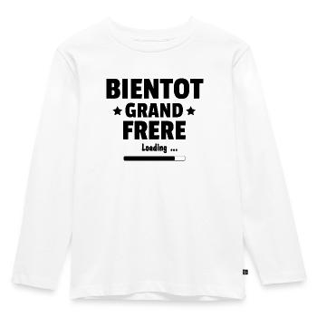 bientôt grand frère - T-shirt manches longues Premium Enfant - blanc - Devant - AI Model Kid Female (0cm)