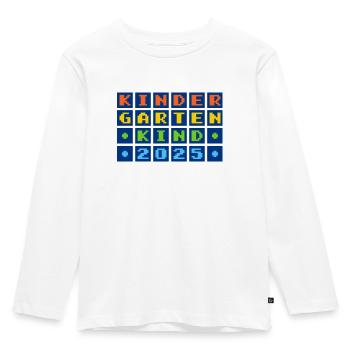 KINDERGARTENKIND 2025 - Kinder Premium Bio Langarmshirt - Weiß - Vorne - AI Model Kid Female (0cm)