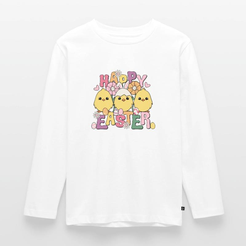 Happy Easter, Happy Easter, Easter Chicks, Easter Eggs Kids' Premium Longsleeve Shirt