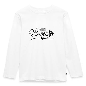 Kleine Schwester - Kinder Premium Bio Langarmshirt - Weiß - Vorne - AI Model Kid Female (0cm)