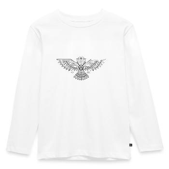 Graphic owl - Kids' Premium Longsleeve Shirt - white - Front - AI Model Kid Female (0cm)