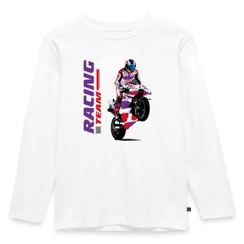 Motorcycle Racing - Superbike - Kids' Premium Longsleeve Shirt - white - Front - AI Model Kid Female (0cm)