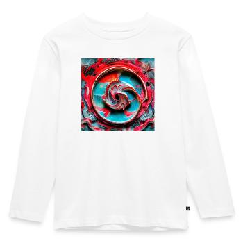 Rad des Lebens - Kinder Premium Bio Langarmshirt - Weiß - Vorne - AI Model Kid Female (0cm)