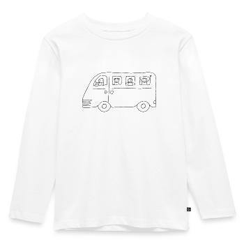 Busfahrer Bus Schulbus Familie Kinder - Kinder Premium Bio Langarmshirt - Weiß - Vorne - AI Model Kid Female (0cm)