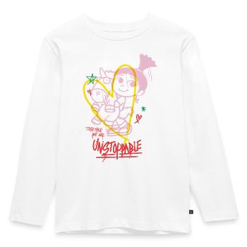Minions Agnes With Unicorn Fluffy Unstoppable - Kids' Premium Longsleeve Shirt - white - Front - AI Model Kid Female (0cm)