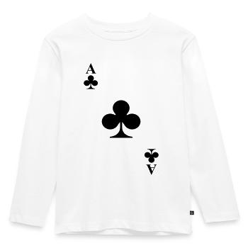 Karten - Kinder Premium Bio Langarmshirt - Weiß - Vorne - AI Model Kid Female (0cm)