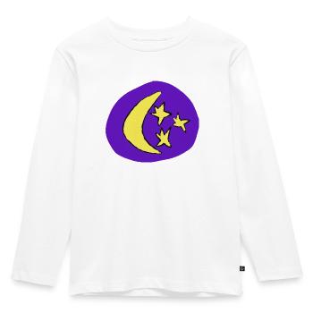 Moon & stars unique designs - Kids' Premium Longsleeve Shirt - white - Front - AI Model Kid Female (0cm)