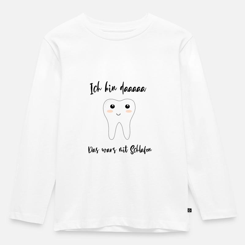 Zahn - Kinder Premium Bio Langarmshirt - Weiß