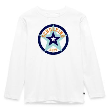SCHOOL CHILD 2025 - SCHOOL ENROLMENT - FIRST DAY OF SCHOOL - Kids' Premium Longsleeve Shirt - white - Front - AI Model Kid Female (0cm)