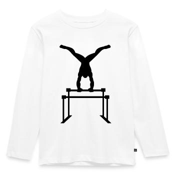 Gymnastics Gymnastics Acrobatics Gymnastics Sport - Kids' Premium Longsleeve Shirt - white - Front - AI Model Kid Female (0cm)