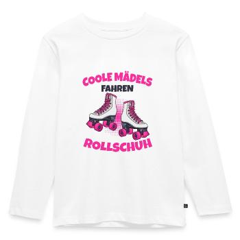 Rollschuhe - Kinder Premium Bio Langarmshirt - Weiß - Vorne - AI Model Kid Female (0cm)