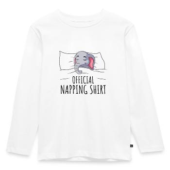 Elefant - Kinder Premium Bio Langarmshirt - Weiß - Vorne - AI Model Kid Female (0cm)