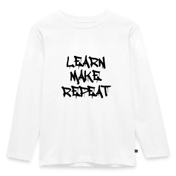 Learn Make Repeat - T-shirt manches longues Premium Enfant - blanc - Devant - AI Model Kid Female (0cm)