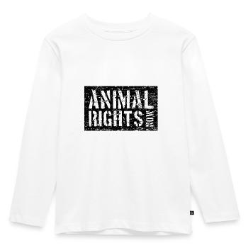 ANIMAL RIGHTS NOW VEGAN - Kids' Premium Longsleeve Shirt - white - Front - AI Model Kid Female (0cm)