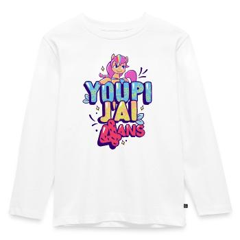 My Little Pony Youpi J'ai 4 An - T-shirt manches longues Premium Enfant - blanc - Devant - AI Model Kid Female (0cm)