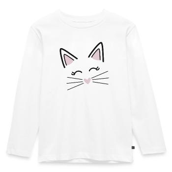 Cute kitten - Kids' Premium Longsleeve Shirt - white - Front - AI Model Kid Female (0cm)