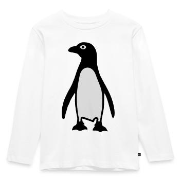 Pinguin - Kinder Premium Bio Langarmshirt - Weiß - Vorne - AI Model Kid Female (0cm)