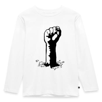 poing - T-shirt manches longues Premium Enfant - blanc - Devant - AI Model Kid Female (0cm)