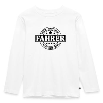Fahrer - Kinder Premium Bio Langarmshirt - Weiß - Vorne - AI Model Kid Female (0cm)