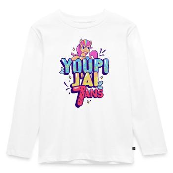 My Little Pony Youpi J'ai 7 An - T-shirt manches longues Premium Enfant - blanc - Devant - AI Model Kid Female (0cm)