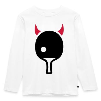 Ping Pong Devil - Kids' Premium Longsleeve Shirt - white - Front - AI Model Kid Female (0cm)