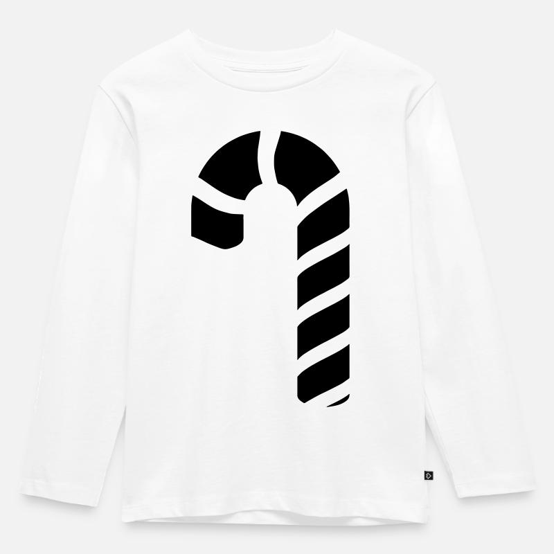 Weihnachtspolkaschwein - Kinder Premium Bio Langarmshirt - Weiß