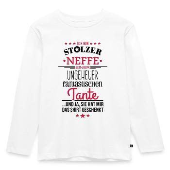 Ungeheuer fantastische Tante - Neffe / Shirt - Kinder Premium Bio Langarmshirt - Weiß - Vorne - AI Model Kid Female (0cm)
