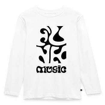 funky Funk Music - Kids' Premium Longsleeve Shirt - white - Front - AI Model Kid Female (0cm)