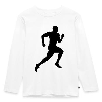 Läufer, Laufen - Kinder Premium Bio Langarmshirt - Weiß - Vorne - AI Model Kid Female (0cm)
