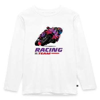 Motorcycle Racing - Superbike - Kids' Premium Longsleeve Shirt - white - Front - AI Model Kid Female (0cm)