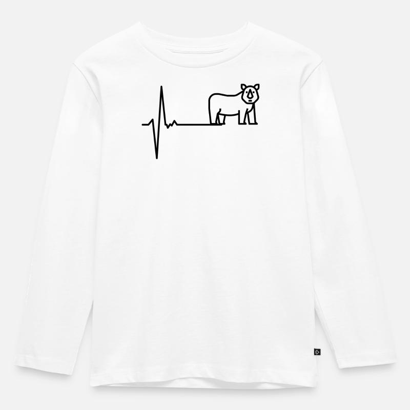 Mitternachts-Minimalplatz - Kinder Premium Bio Langarmshirt - Weiß