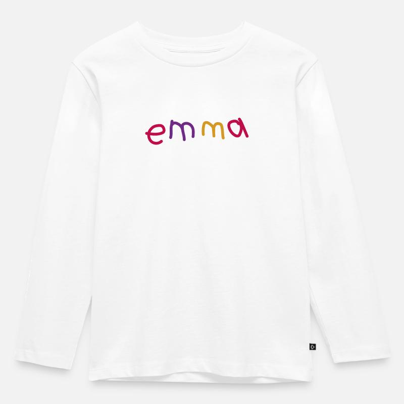 Emma Emma - Kinder Premium Bio Langarmshirt - Weiß