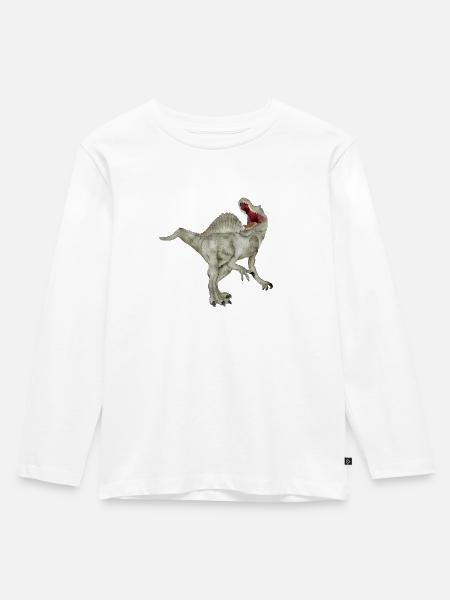 Spinosaurus - Kinder Premium Bio Langarmshirt - Weiß