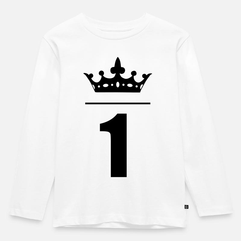 First Birthday - Kinder Premium Bio Langarmshirt - Weiß