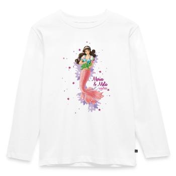 Schleich bayala Marina & Malia - Kinder Premium Bio Langarmshirt - Weiß - Vorne - AI Model Kid Female (0cm)