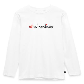authentic - Kids' Premium Longsleeve Shirt - white - Front - AI Model Kid Female (0cm)