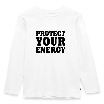 Protect your energy - T-shirt manches longues Premium Enfant - blanc - Devant - AI Model Kid Female (0cm)