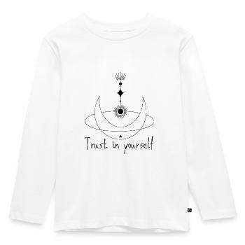 Trust in yourself - Kinder Premium Bio Langarmshirt - Weiß - Vorne - AI Model Kid Female (0cm)