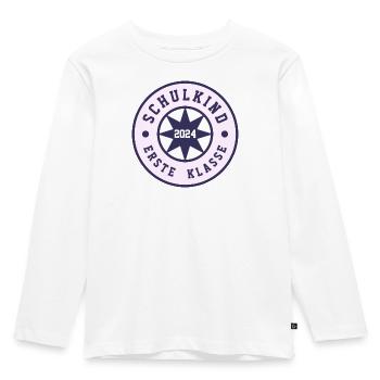 SCHOOLCHILD FIRST GRADE 2024 - SCHOOL ENROLLMENT 2024 - Kids' Premium Longsleeve Shirt - white - Front - AI Model Kid Female (0cm)